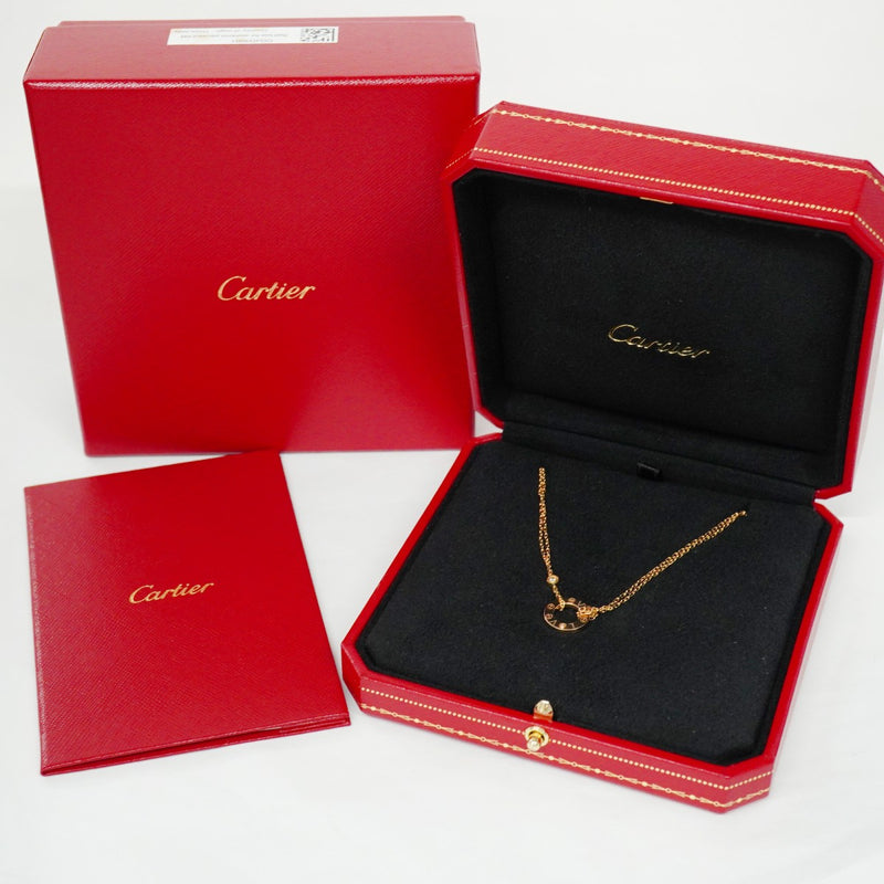 【5jgb0387】カルティエ ネックレス ラブ サークル 2PD K18PG ピンクゴールド ダイヤモンド【中古】レディース