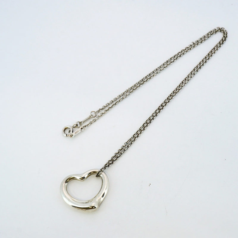 【5jgb0401】ティファニー ネックレス オープンハート シルバー925【中古】レディース