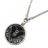 【5jgb0412】エルメス ネックレス メダイユ メタル シルバー ブラック【中古】メンズ レディース ユニセックス
