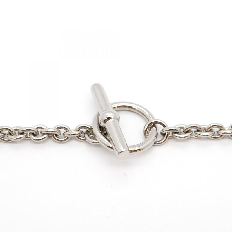 【5jgb0412】エルメス ネックレス メダイユ メタル シルバー ブラック【中古】メンズ レディース ユニセックス