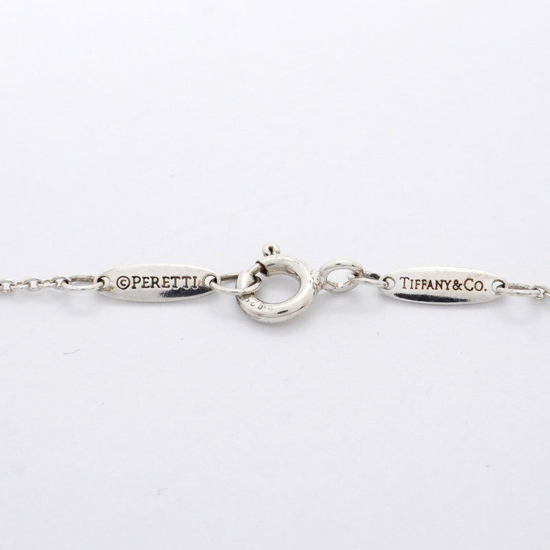 【5jgb0444】ティファニー ネックレス オープンハート シルバー925 ピンクサファイア【中古】レディース