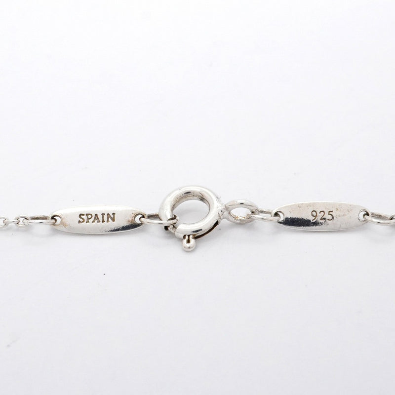 【5jgb0444】ティファニー ネックレス オープンハート シルバー925 ピンクサファイア【中古】レディース