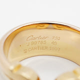 【5jgb0458】カルティエ リング 2C K18YG イエローゴールド K18WG ホワイトゴールド K18PG ピンクゴールド ＃49【中古】レディース