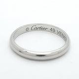 【5jgb0470】カルティエ リング クラシックウェンディング Pt950 プラチナ ＃49【中古】レディース