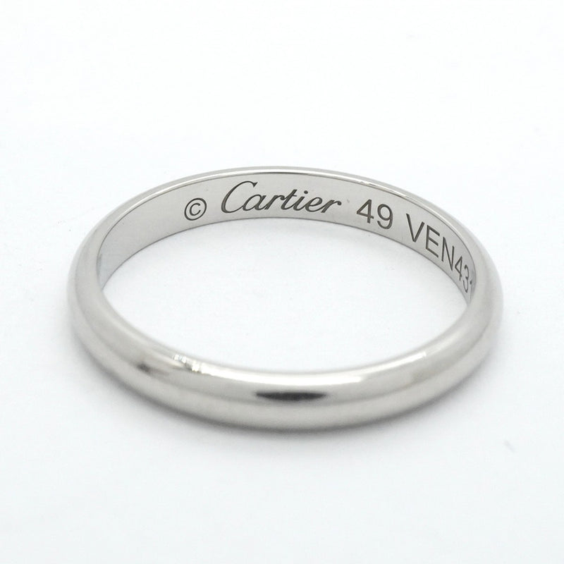 【5jgb0470】カルティエ リング クラシックウェンディング Pt950 プラチナ ＃49【中古】レディース