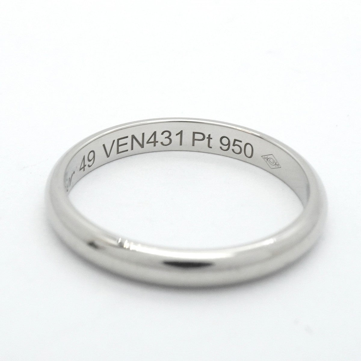 【5jgb0470】カルティエ リング クラシックウェンディング Pt950 プラチナ ＃49【中古】レディース