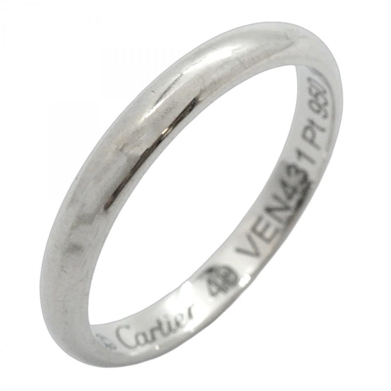 【5jgb0470】カルティエ リング クラシックウェンディング Pt950 プラチナ ＃49【中古】レディース
