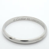 ★SALE【5jgb0471】カルティエ リング クラシックウェンディング Pt950 プラチナ ＃63【中古】メンズ