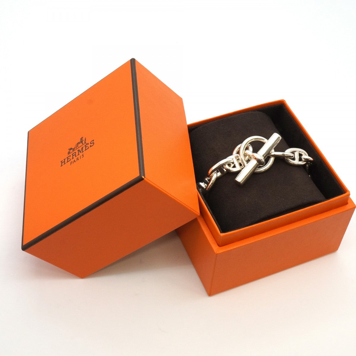 【5jgb0475】エルメス ブレスレット シェーヌダンクル MM 17コマ シルバー925【中古】メンズ レディース ユニセックス