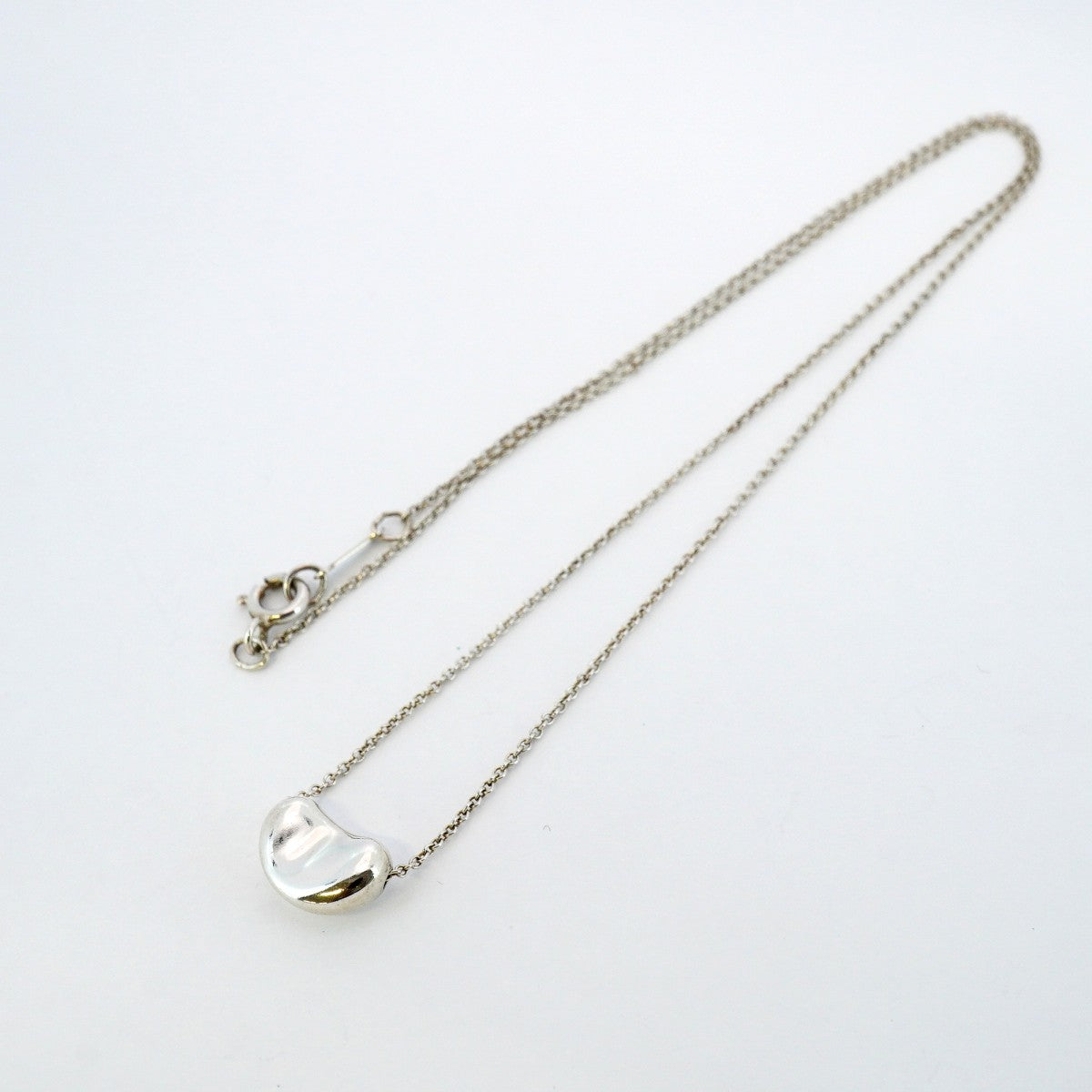 【5jgb0479】ティファニー ネックレス ビーン シルバー925【中古】レディース