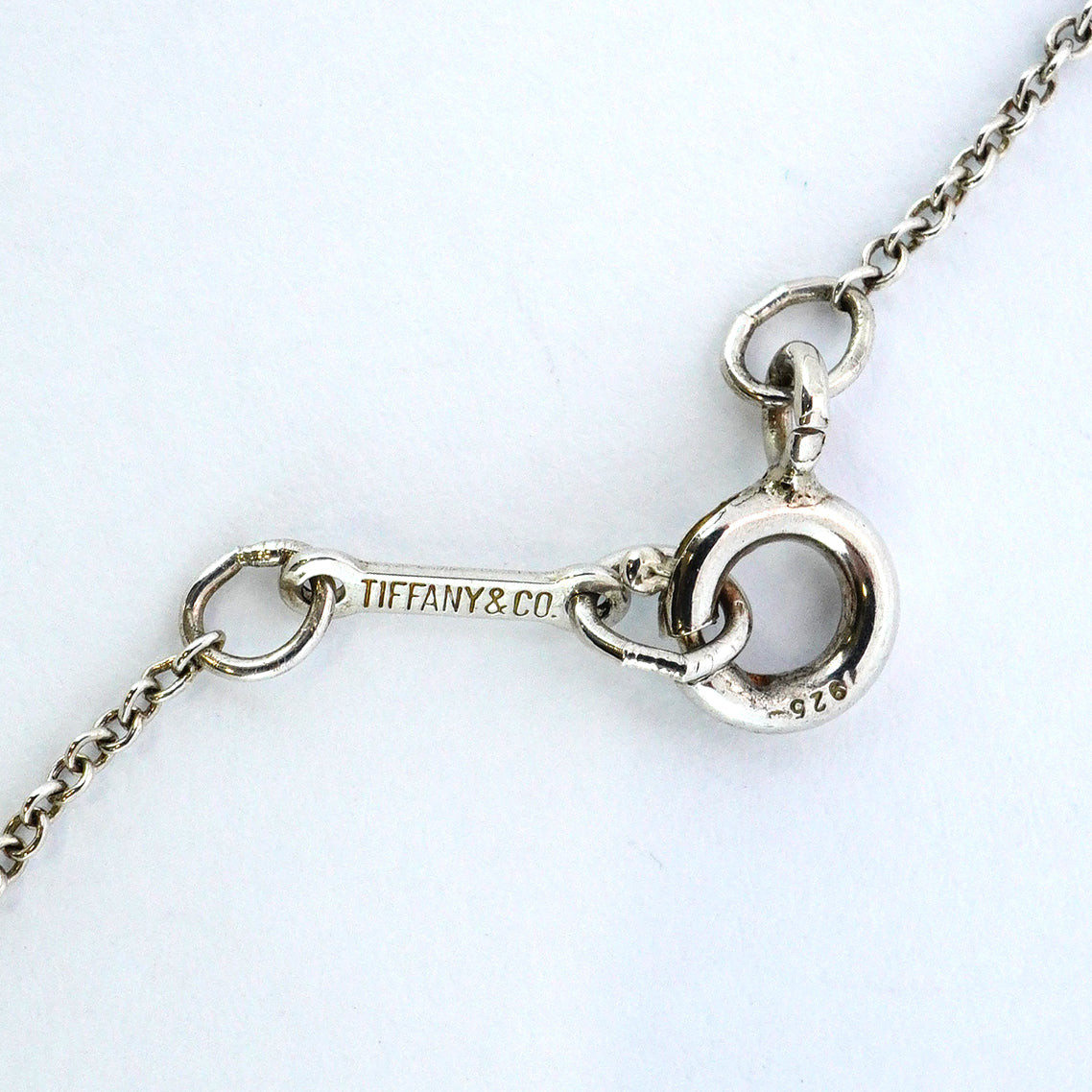 【5jgb0479】ティファニー ネックレス ビーン シルバー925【中古】レディース
