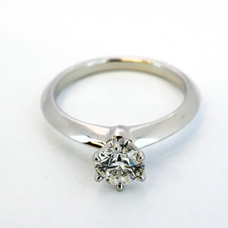 【5jgb0485】ティファニー リング ソリティア 1PD Pt950 プラチナ ダイヤモンド 0.65ct 11.5号【中古】レディース