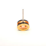 【5jgb0495】エルメス ピアス ポップアッシュ ミニ GPメッキ ブラック ピンクゴールド【中古】レディース