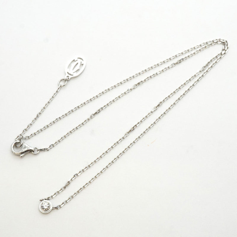 【5jgb0505】カルティエ ネックレス ダムール SM/1PD K18WG ホワイトゴールド ダイヤモンド【中古】レディース
