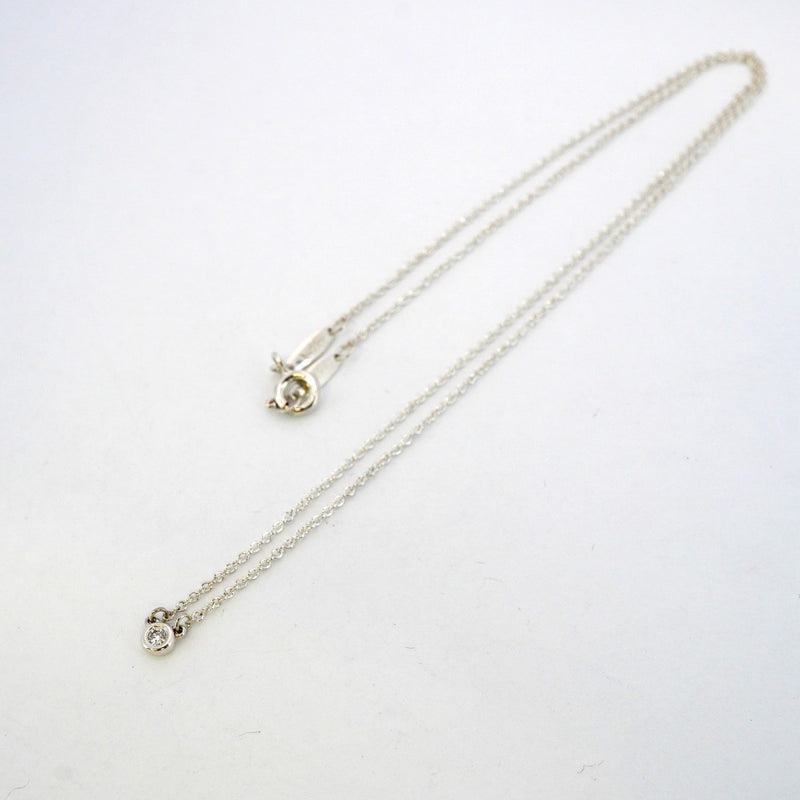 【5jgb0515】ティファニー ネックレス バイザヤード 1PD シルバー925 ダイヤモンド【中古】レディース