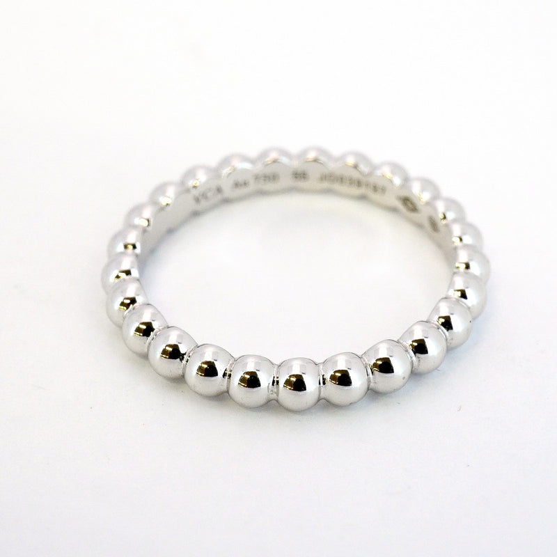 ★最終価格【5jgb0629】ヴァンクリーフ＆アーペル リング ペルレ K18WG ホワイトゴールド ＃55【中古】レディース
