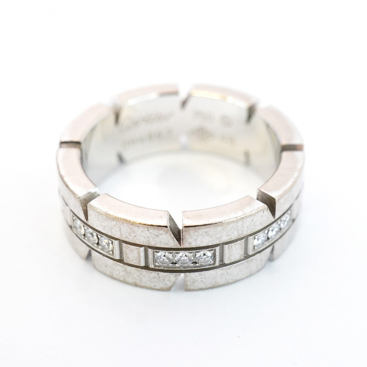 ★最終価格★SALE【5jgb0965】カルティエ リング タンクフランセーズ K18WG ホワイトゴールド ダイヤモンド ＃46【中古】レディース