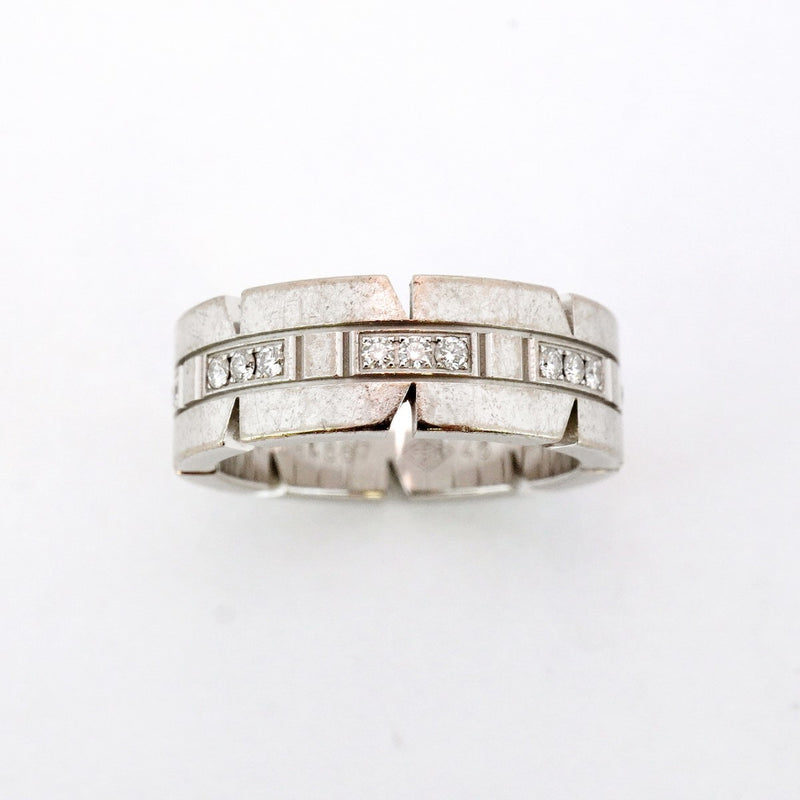★最終価格★SALE【5jgb0965】カルティエ リング タンクフランセーズ K18WG ホワイトゴールド ダイヤモンド ＃46【中古】レディース