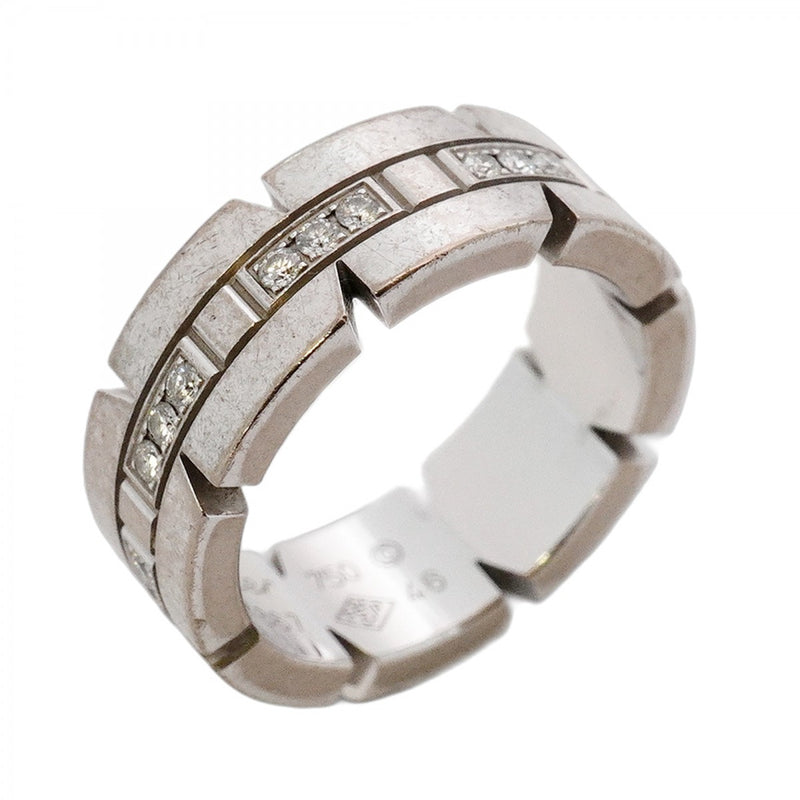 ★最終価格★SALE【5jgb0965】カルティエ リング タンクフランセーズ K18WG ホワイトゴールド ダイヤモンド ＃46【中古】レディース