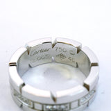 ★SALE【5jhb0221】カルティエ リング タンクフランセーズ K18WG ホワイトゴールド ダイヤモンド ＃46【中古】レディース