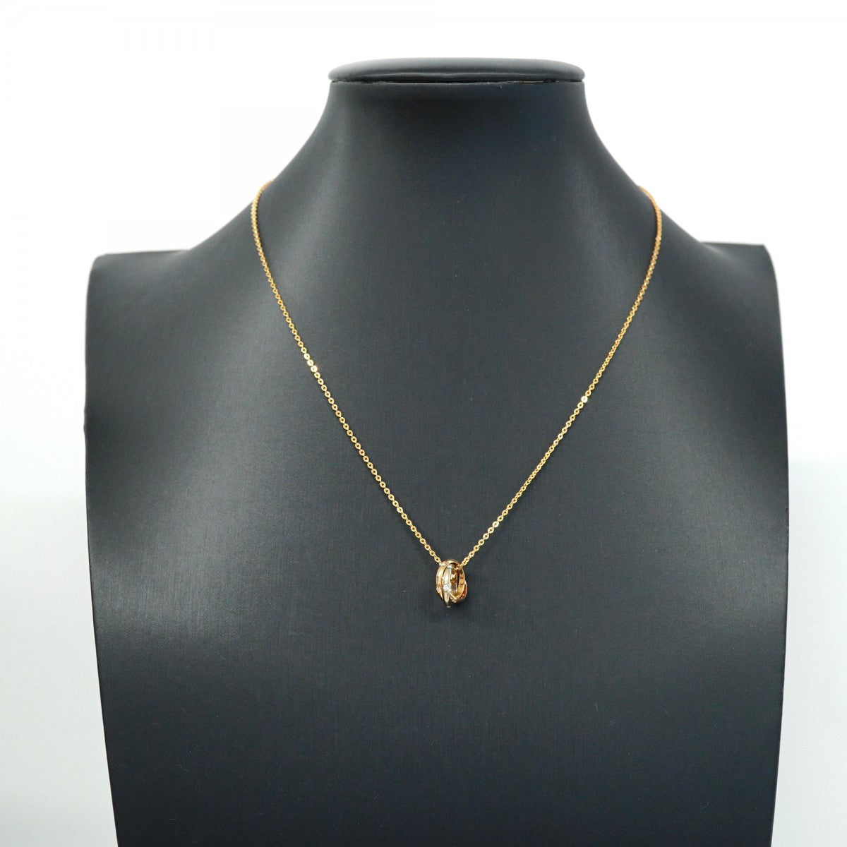 【5jhb0274】カルティエ ネックレス トリニティ K18YG イエローゴールド K18WG ホワイトゴールド K18PG ピンクゴールド/ダイヤモンド【中古】レディース
