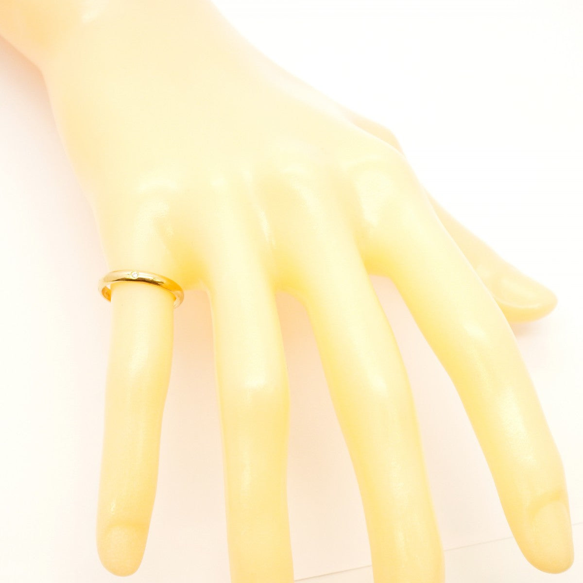 【5jhb0454】カルティエ リング クラシックウェンディング 1PD K18YG イエローゴールド ダイヤモンド ＃49【中古】レディース