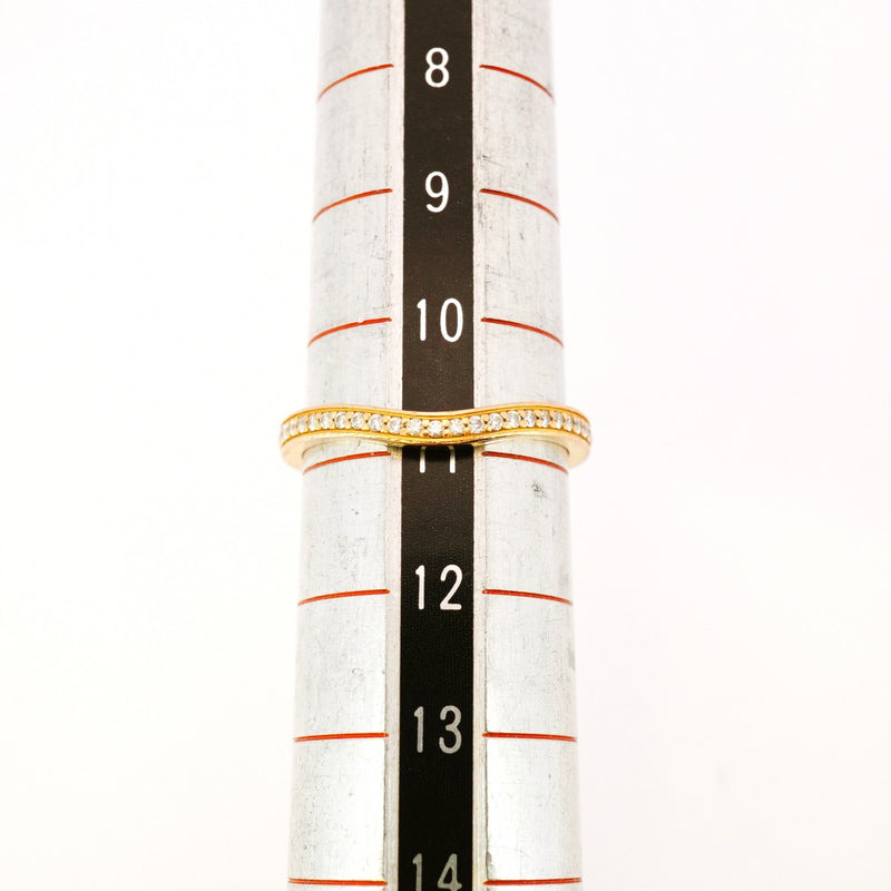 【5jhb0475】カルティエ リング バレリーナ ハーフエタニティ K18PG ピンクゴールド ダイヤモンド ＃51【中古】レディース