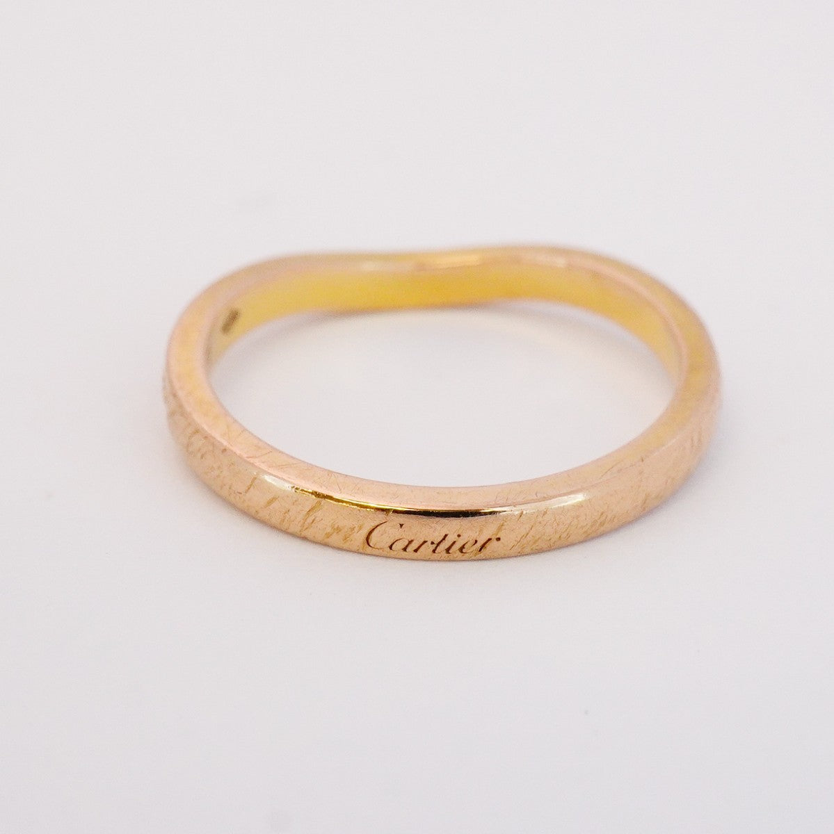 【5jhb0475】カルティエ リング バレリーナ ハーフエタニティ K18PG ピンクゴールド ダイヤモンド ＃51【中古】レディース