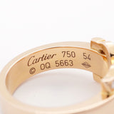 【5jhb0516】カルティエ リング 2C ブークルセ K18PG ピンクゴールド ダイヤモンド ＃54【中古】レディース