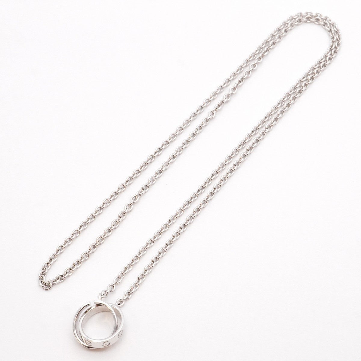 【5jhb0556】カルティエ ネックレス ベビーラブ K18WG ホワイトゴールド【中古】レディース