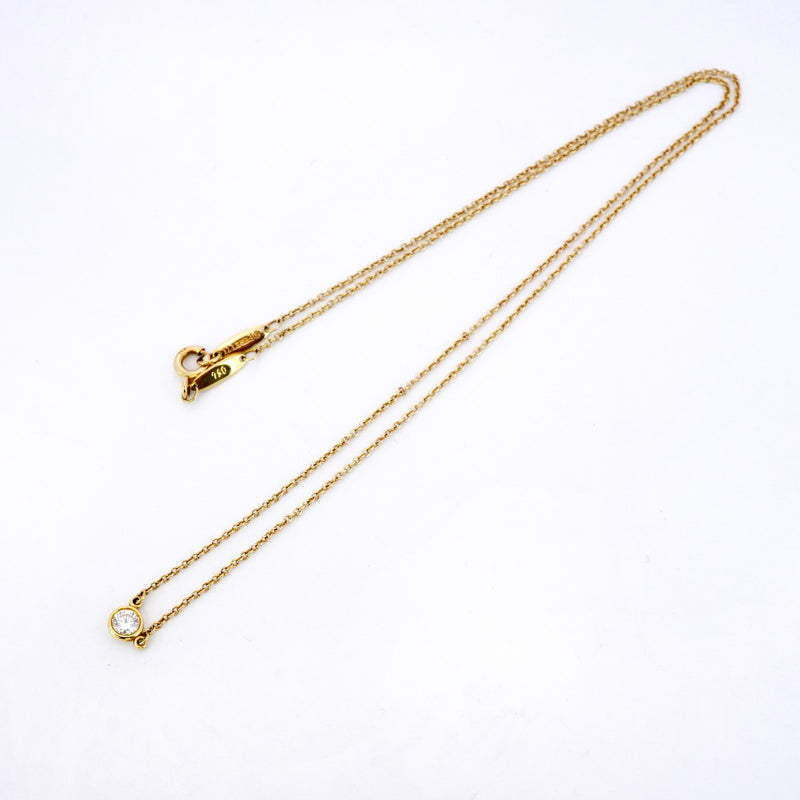 【5jhb0618】ティファニー ネックレス バイザヤード 1PD K18YG イエローゴールド ダイヤモンド【中古】レディース