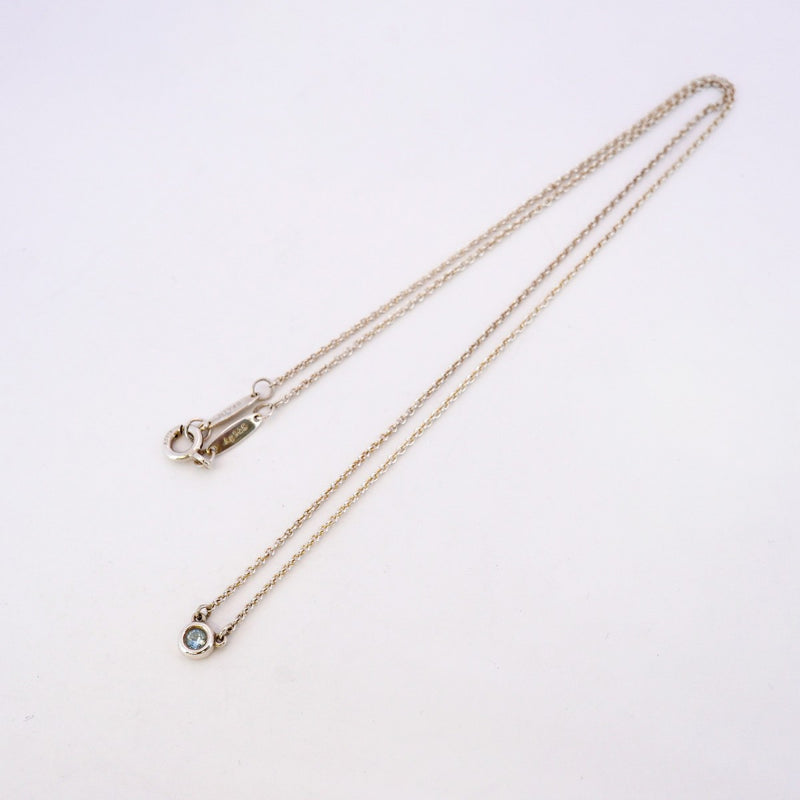 【5jhb0628】ティファニー ネックレス バイザヤード シルバー925 アクアマリン ブルー【中古】レディース