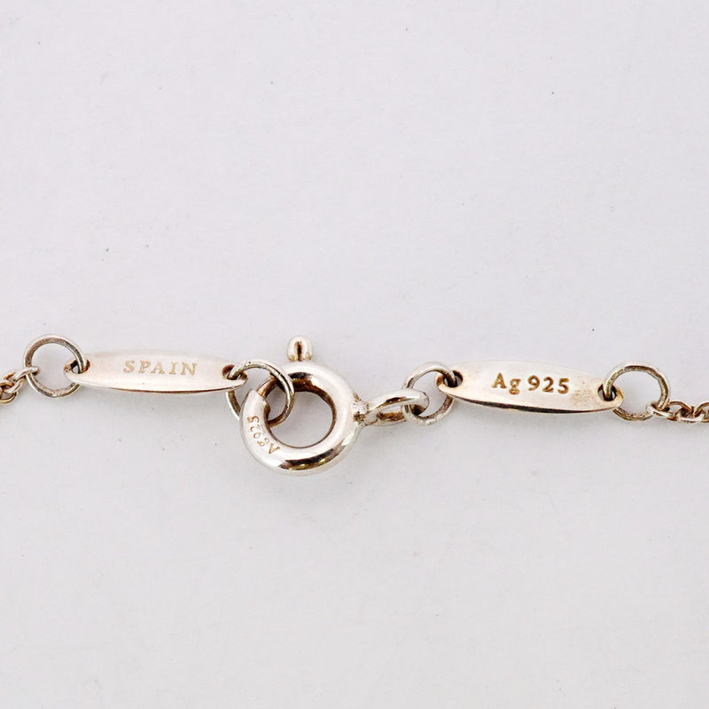 【5jhb0628】ティファニー ネックレス バイザヤード シルバー925 アクアマリン ブルー【中古】レディース