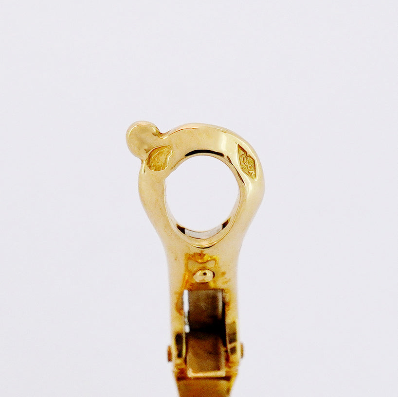 【5jhb0632】ヴァンクリーフ＆アーペル ピアス ヴィンテージ アルハンブラ K18YG イエローゴールド マザーオブパール【中古】レディース