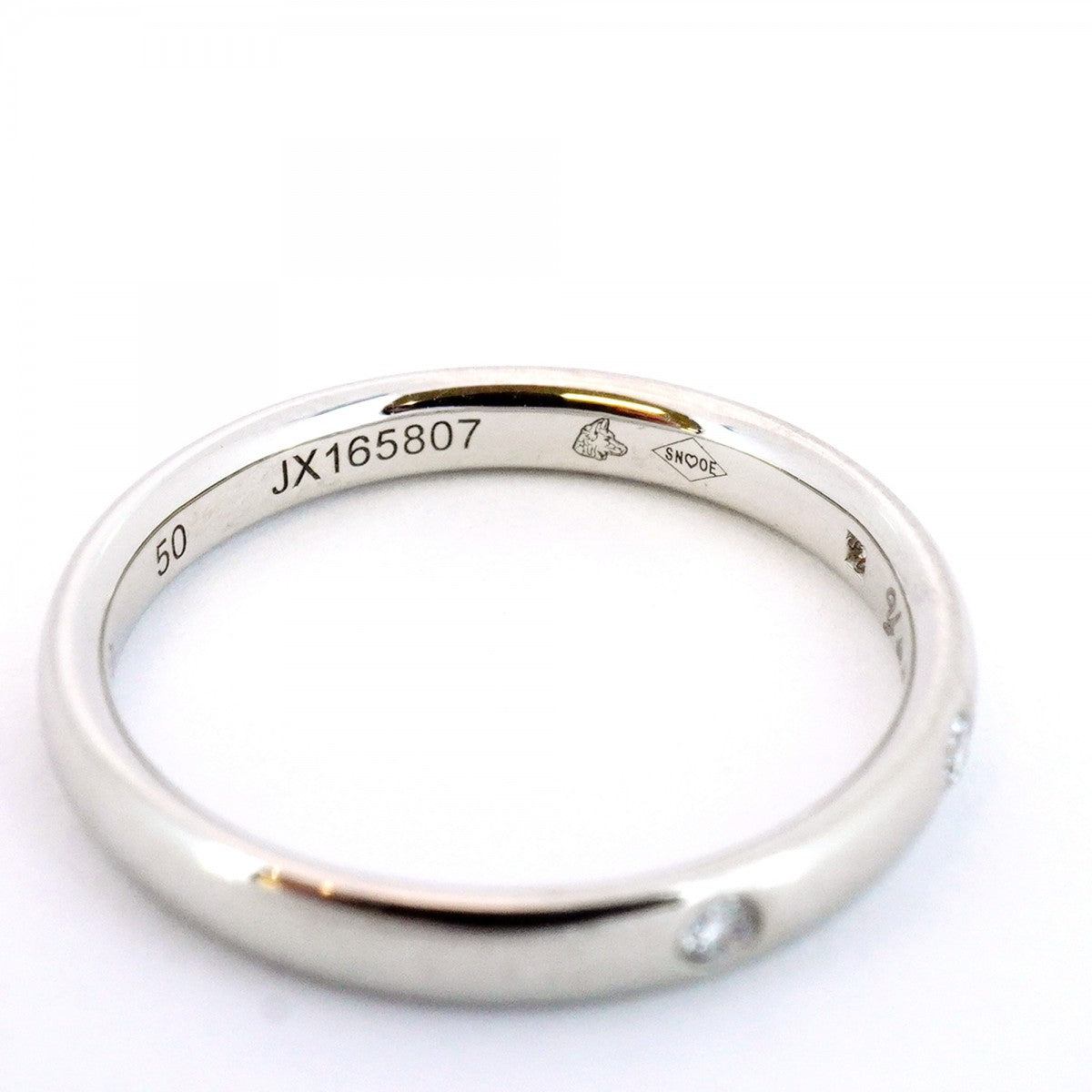 【5jhb0780】ヴァンクリーフ＆アーペル リング ウエディング 3PD Pt950 プラチナ ダイヤモンド ＃50【中古】レディース