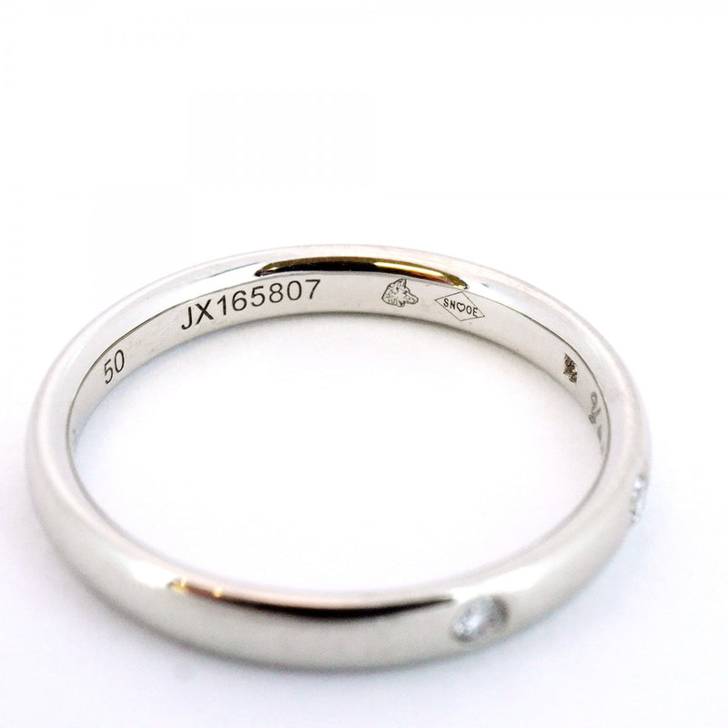 【5jhb0780】ヴァンクリーフ＆アーペル リング ウエディング 3PD Pt950 プラチナ ダイヤモンド ＃50【中古】レディース