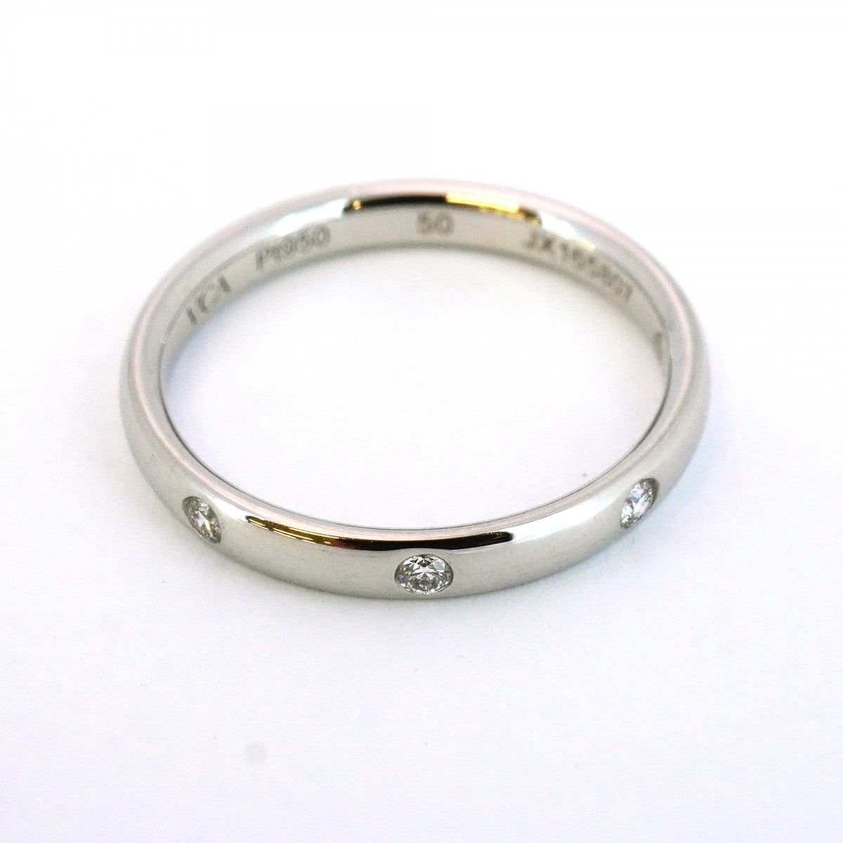 【5jhb0780】ヴァンクリーフ＆アーペル リング ウエディング 3PD Pt950 プラチナ ダイヤモンド ＃50【中古】レディース