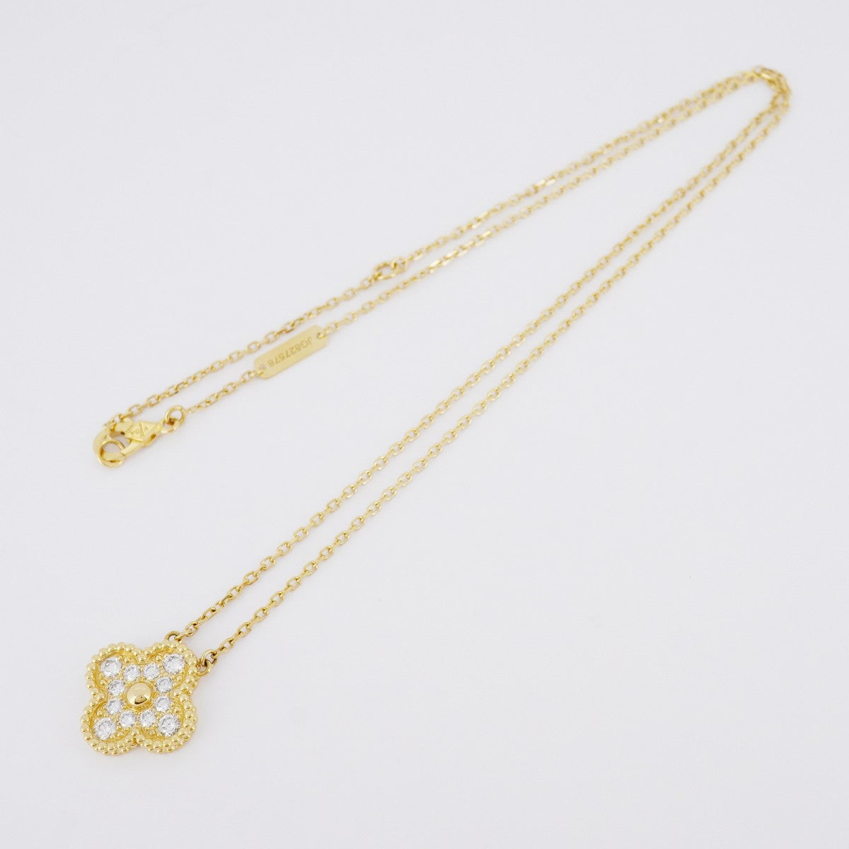 【5jib0077】ヴァンクリーフ＆アーペル ネックレス ヴィンテージ アルハンブラ K18YG イエローゴールド ダイヤモンド【中古】レディース