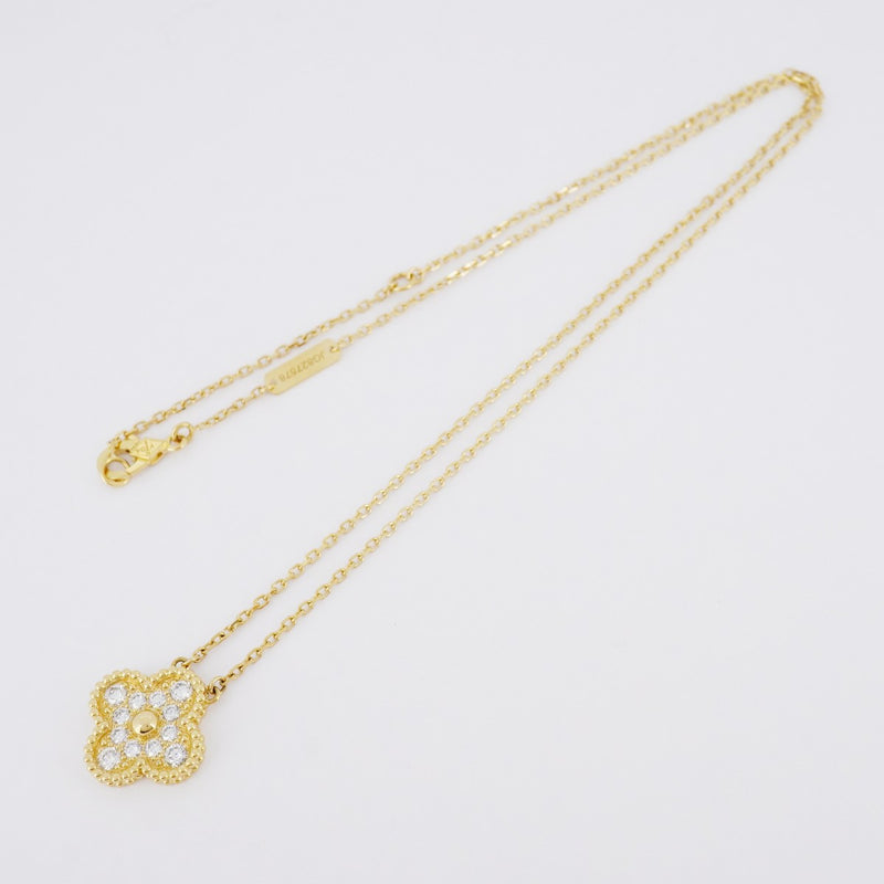 【5jib0077】ヴァンクリーフ＆アーペル ネックレス ヴィンテージ アルハンブラ K18YG イエローゴールド ダイヤモンド【中古】レディース