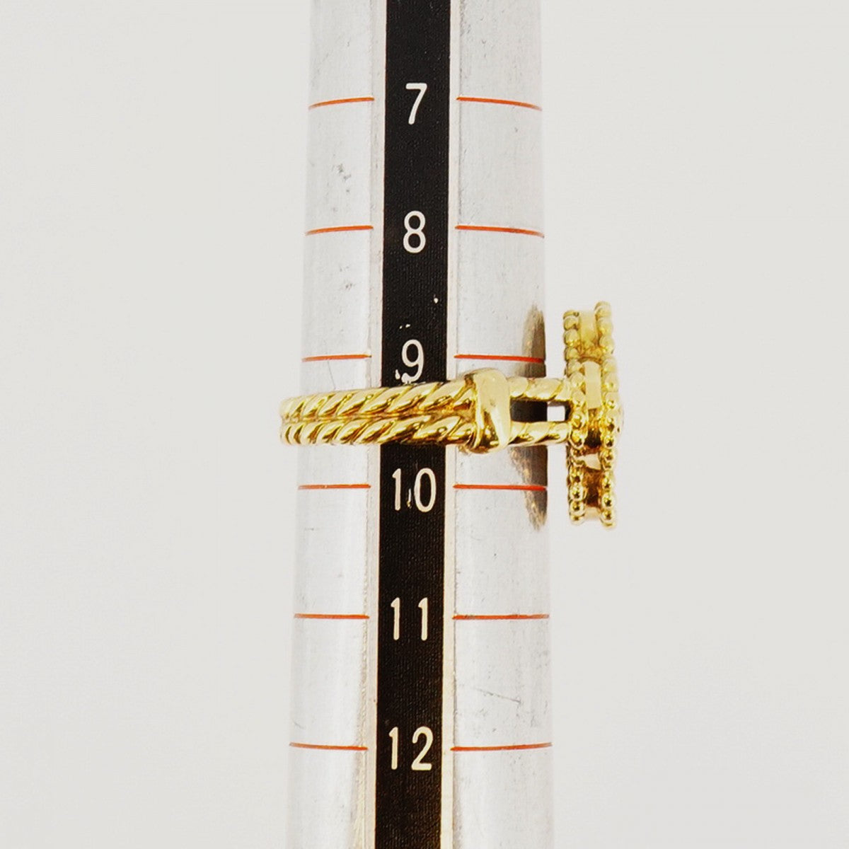 【5jib0082】ヴァンクリーフ＆アーペル リング ヴィンテージ アルハンブラ 1PD K18YG イエローゴールド ダイヤモンド 9.5号【中古】レディース