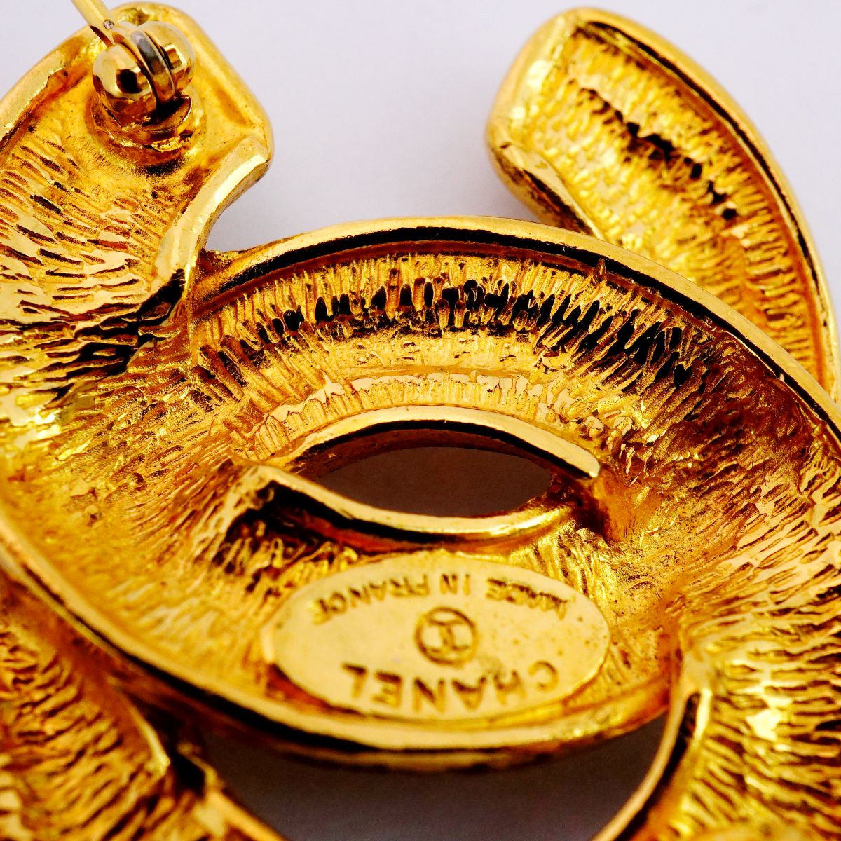 美品 CHANEL シャネル ココマークミニブローチ ヴィンテージ ゴールド CHANEL(シャネル) Coco mark rhinestone brooch ココマーク