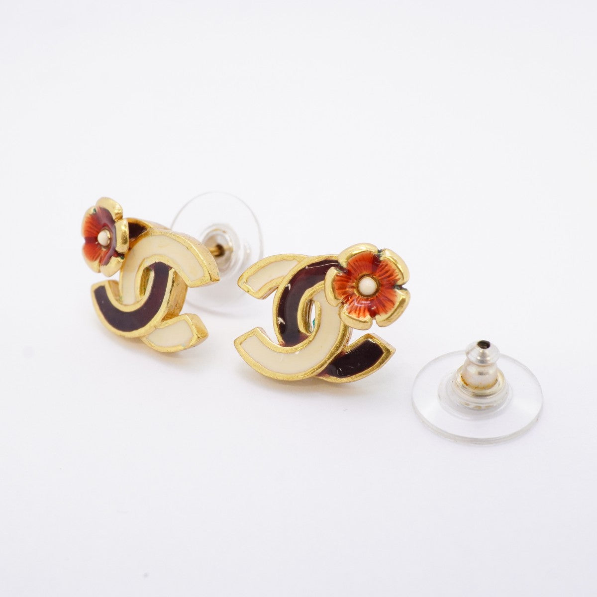 5jib0571】シャネル ピアス ココマーク カメリア GPメッキ