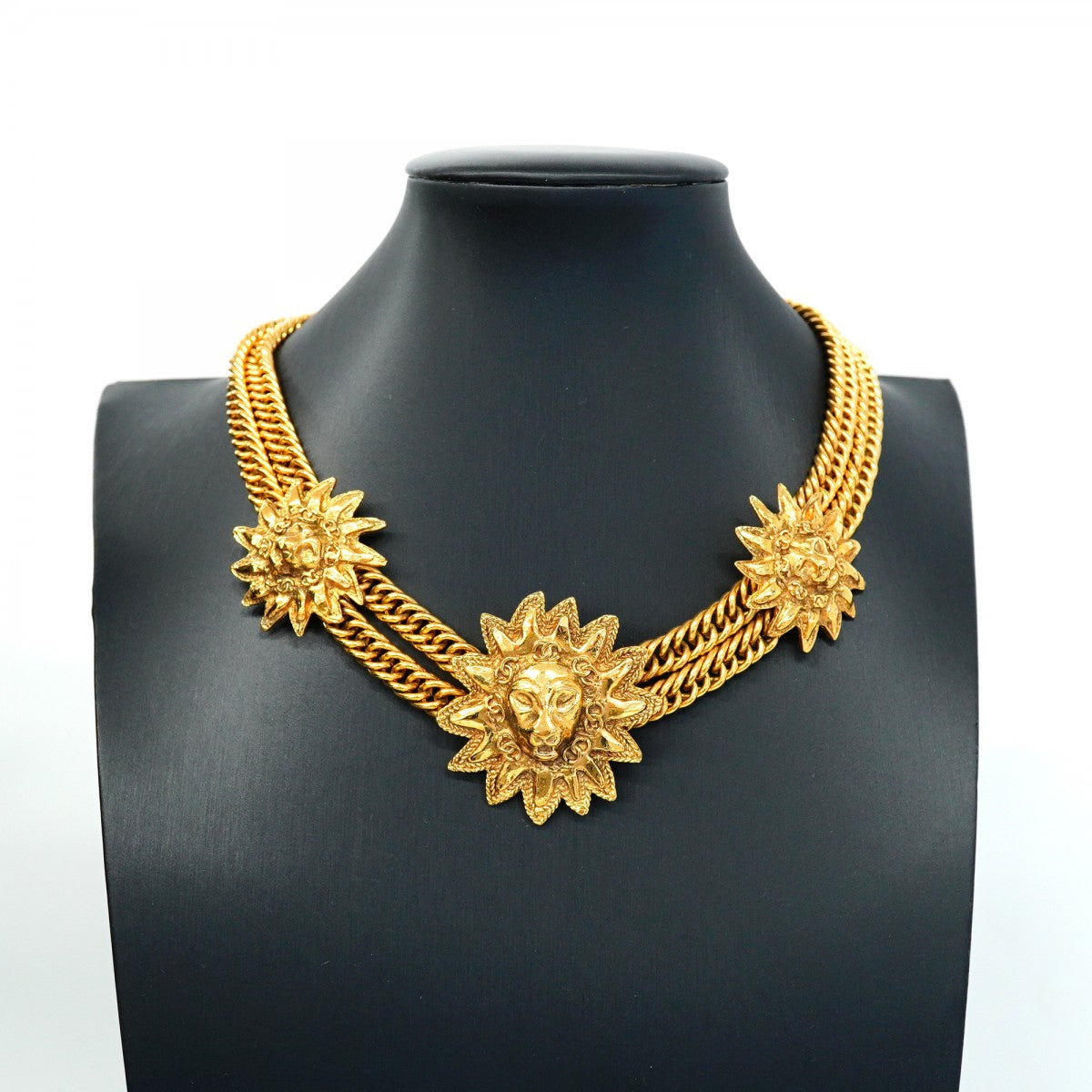 ★SALE【5jib0682】シャネル チョーカー ヴィンテージ ココマーク ライオンモチーフ GPメッキ ゴールド【中古】レディース