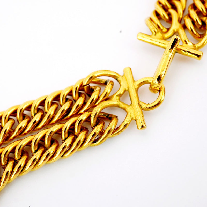 ★SALE【5jib0682】シャネル チョーカー ヴィンテージ ココマーク ライオンモチーフ GPメッキ ゴールド【中古】レディース