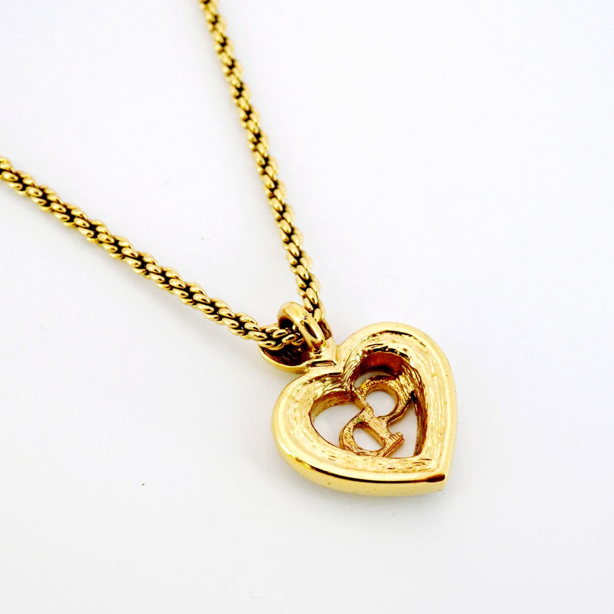 5jib0711】クリスチャンディオール ネックレス CDロゴ ハート