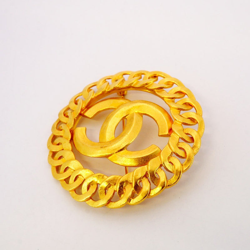 5jib0765】シャネル ブローチ ヴィンテージ ココマーク 丸型