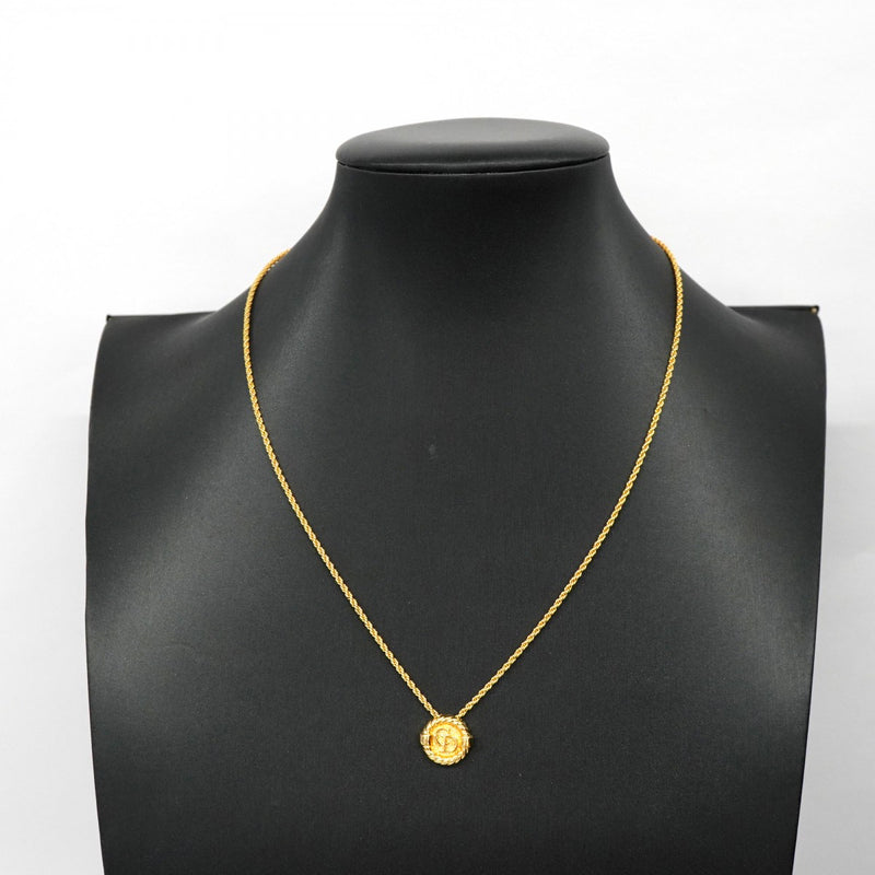 極美品　クリスチャンディオール ネックレス CDロゴ 丸型 ゴールド クリスチャンディオール Christian Dior CDロゴ ネックレス
