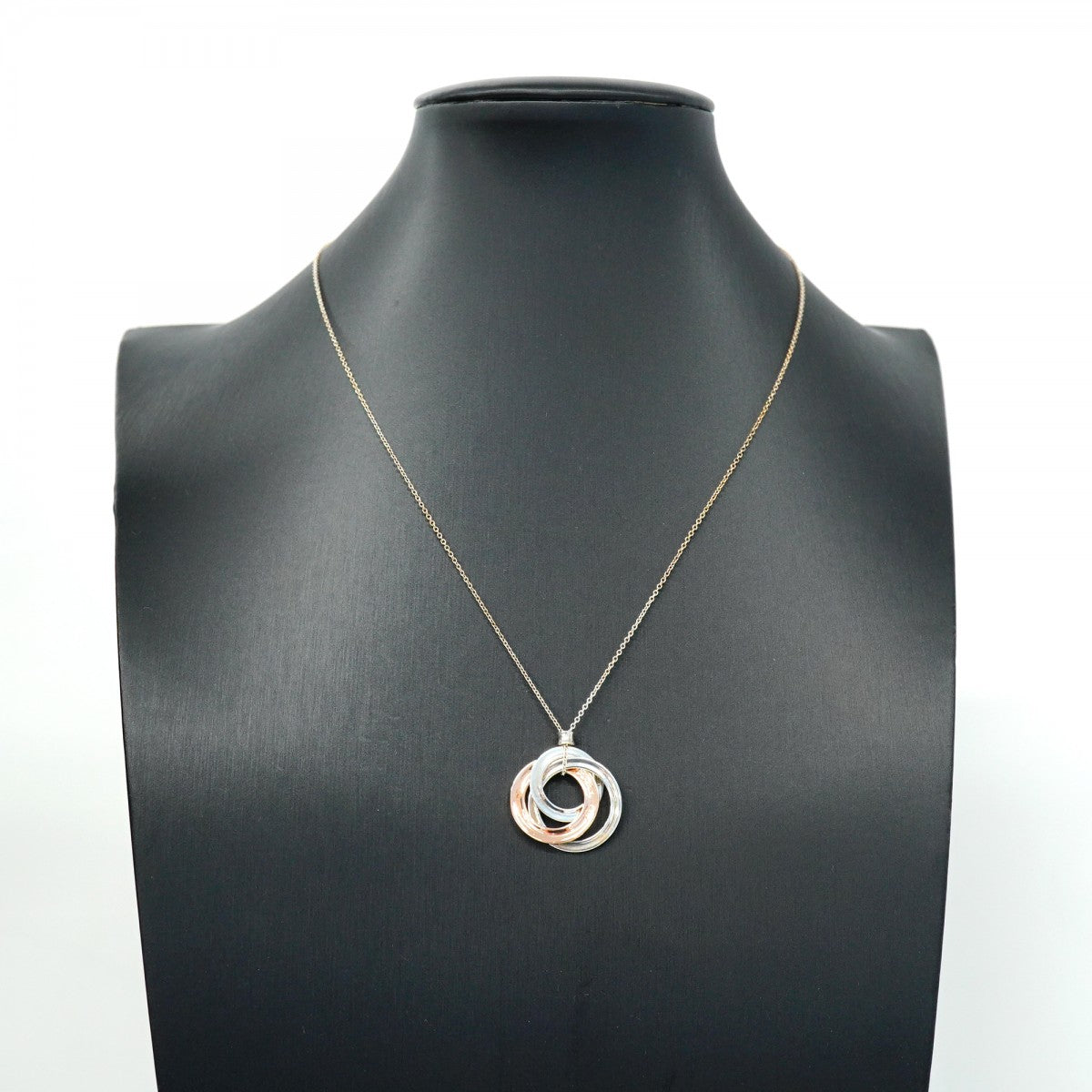 ティファニー　インターロッキング　コンビ　ネックレス　925 ルベドメタル 極美品 ティファニー インターロッキング コンビ 14号 シルバー