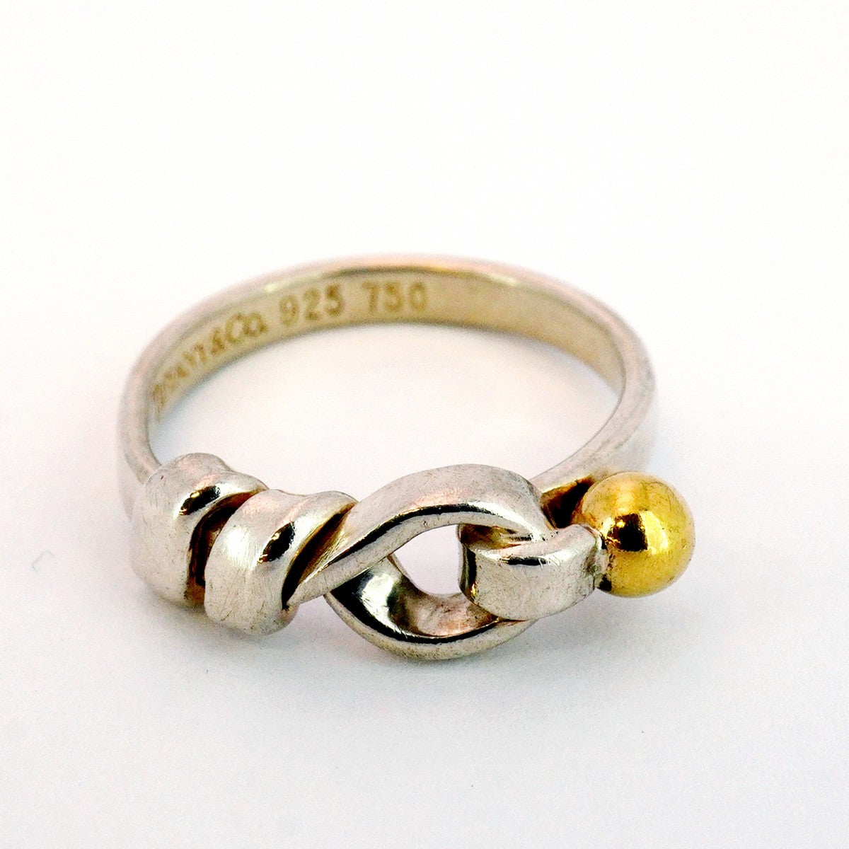 ティファニー フック & アイ リング 約9.5号 ゴールド×シルバー Tiffany & Co. - ティファニー リング フック&アイ 9.5号