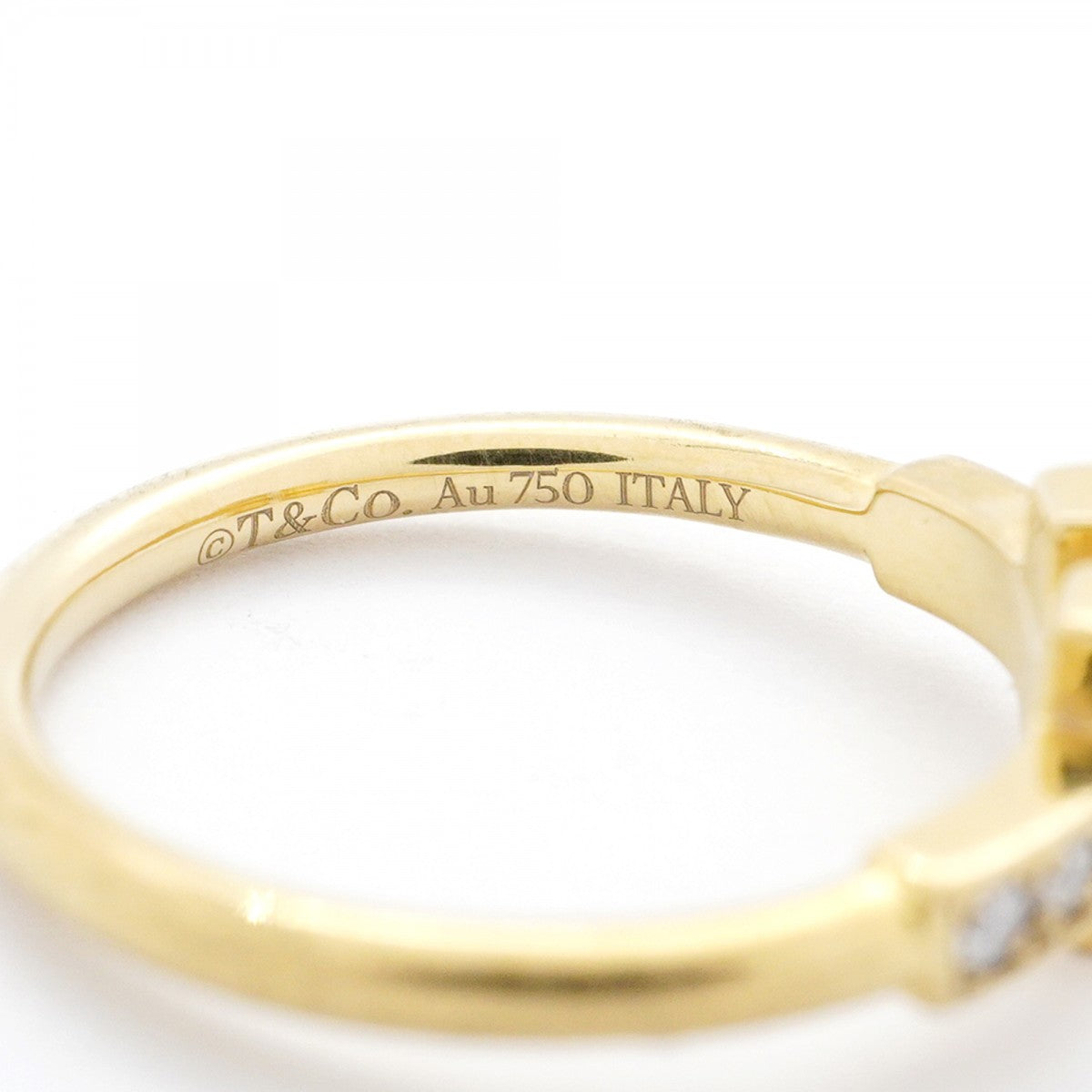 5jmb0352】ティファニー リング Tワイヤー K18YG イエロー